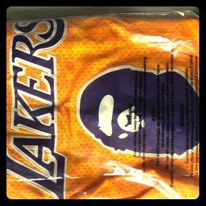 BAPE x Mitchell & Ness Lakers Basket ball Jersey